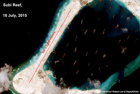 Mỹ xem xét điều tàu chiến tới các đảo nhân tạo của Trung Quốc trên biển Đông